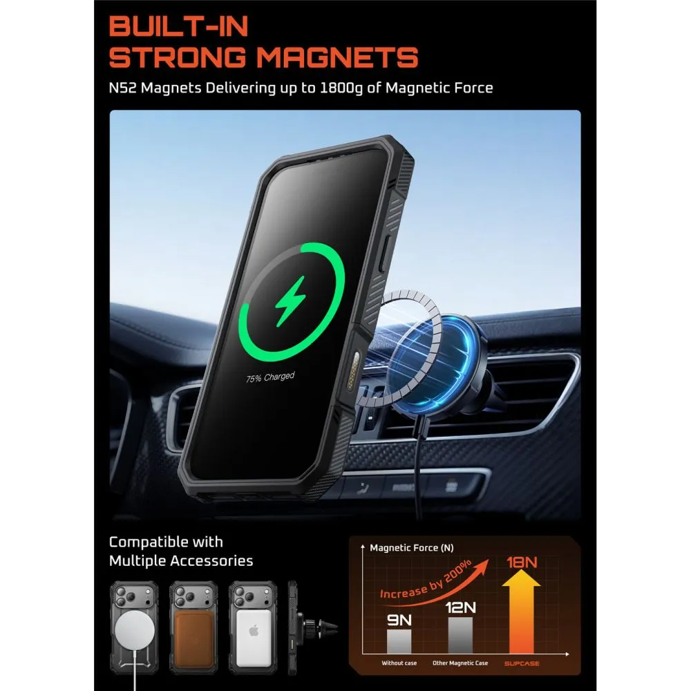 Apple iPhone 17 Pro ümbris must SUPCASE UB GRIP PRO MAG MAGSAFE