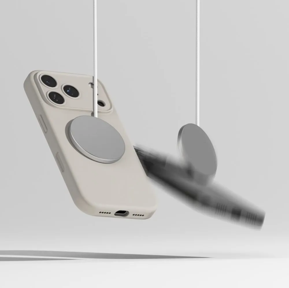 Apple iPhone 17 Pro чехол серый RINGKE SILICONE MAGNETIC MAGSAFE