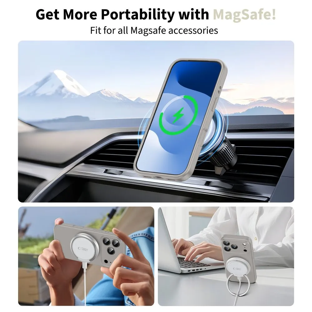 Apple iPhone 17 Pro чехол серый TECH-PROTECT SILICONE MAGSAFE