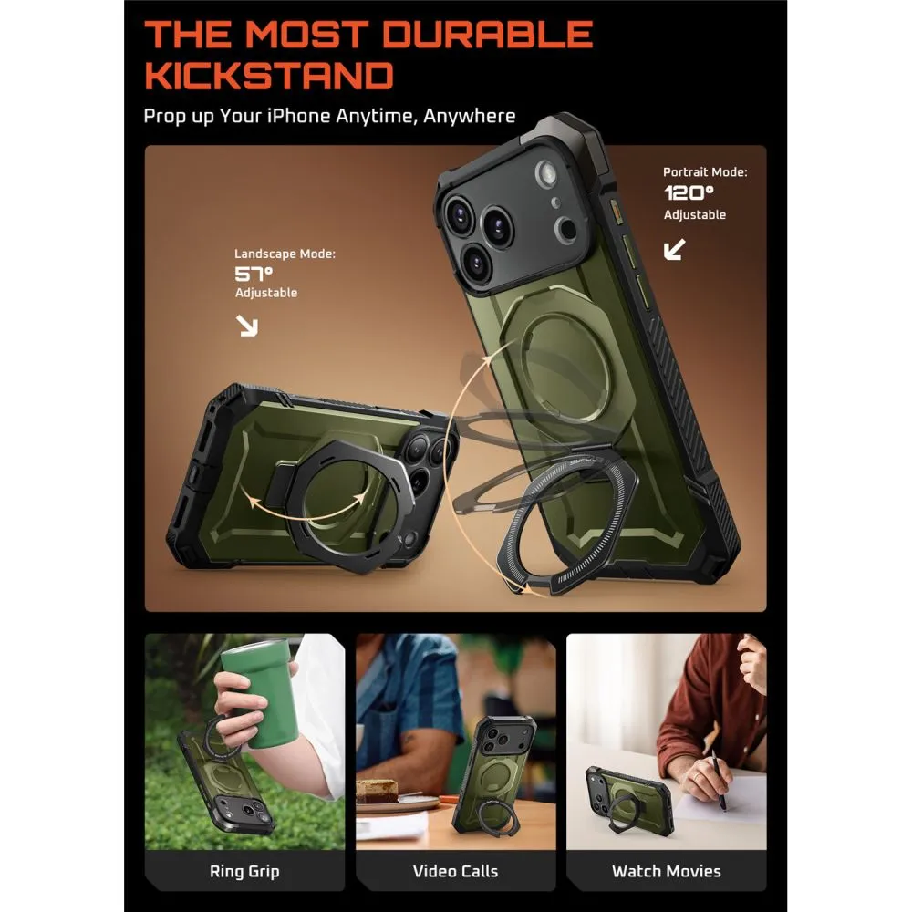 Apple iPhone 17 Pro vāciņš zaļš SUPCASE UB GRIP MAG MAGSAFE