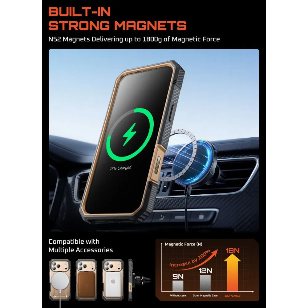 Apple iPhone 17 Pro ümbris kuldne SUPCASE UB GRIP PRO MAG MAGSAFE