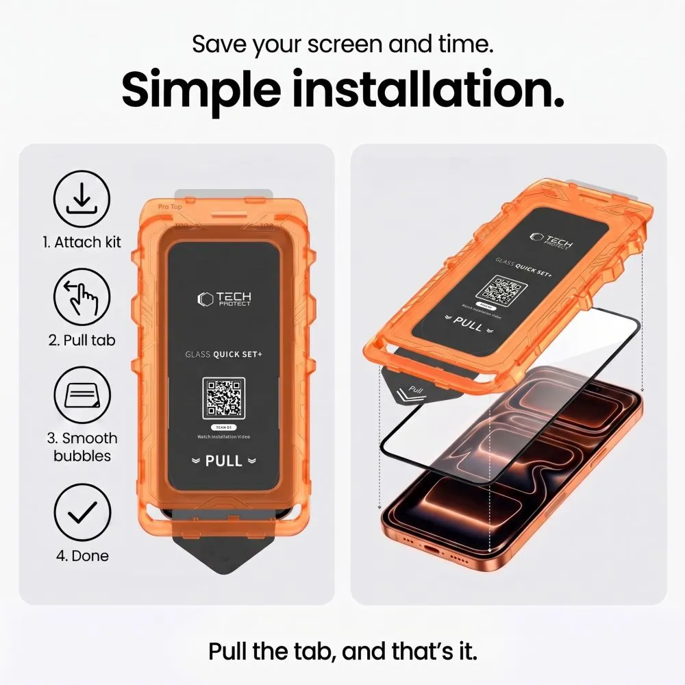 Apple iPhone 17 Pro Screen Protector  TECH-PROTECT QUICK SET+ 2-PACK