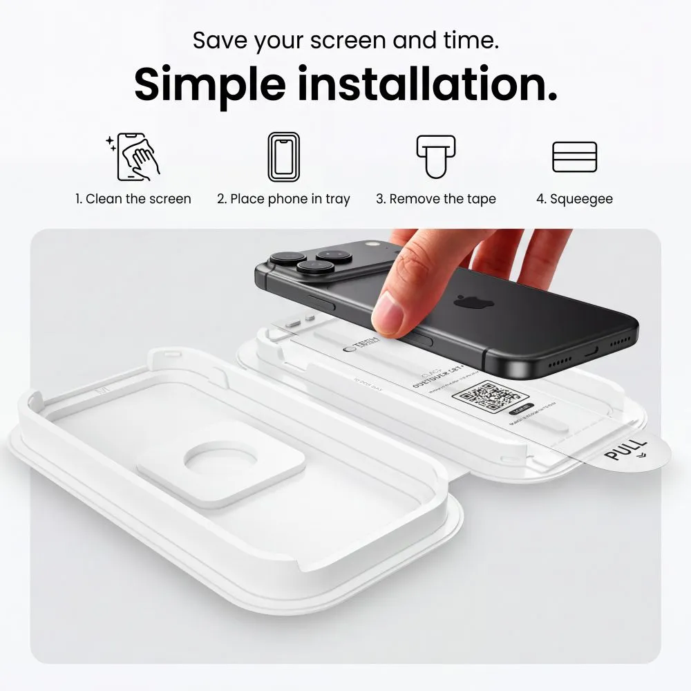 Apple iPhone 17 Pro panssarilasi  TECH-PROTECT ONETOUCH SET+ 2-PACK