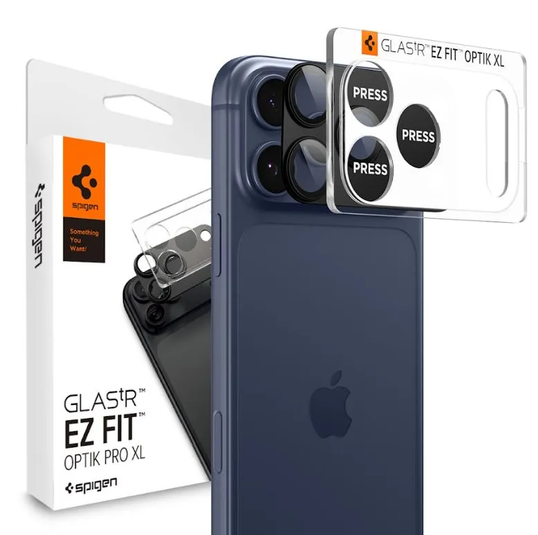 Apple iPhone 17 Pro защитное стекло SPIGEN OPTIK PRO XL GLAS.TR ”EZ FIT” CAMERA PROTECTOR