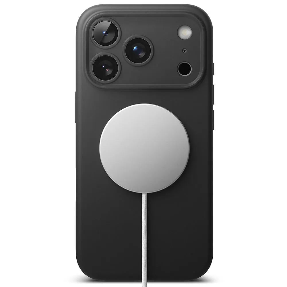Apple iPhone 17 Pro ümbris must RINGKE SILICONE MAGNETIC MAGSAFE