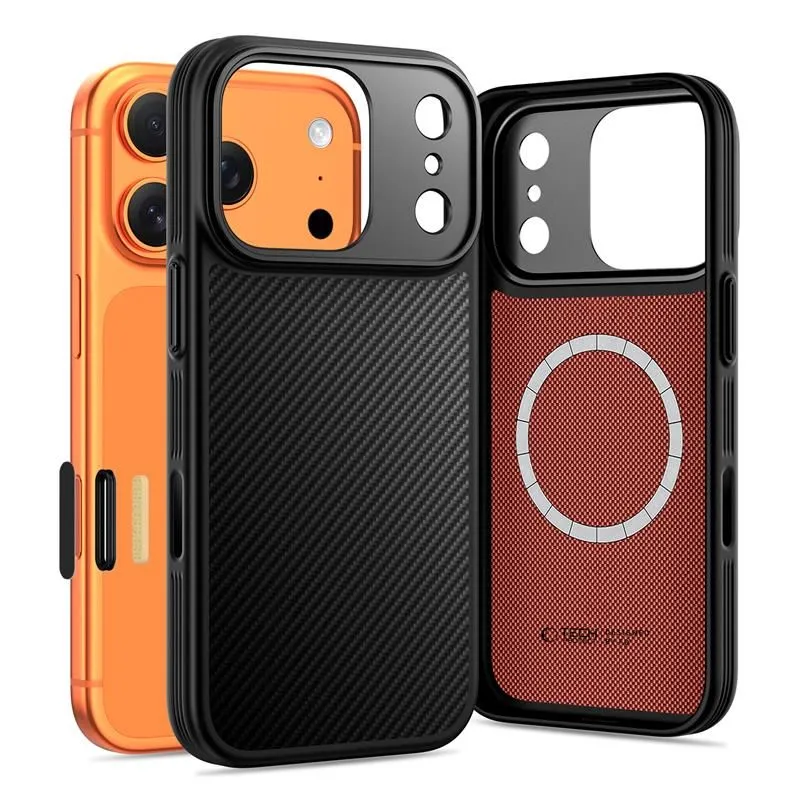 Apple iPhone 17 Pro чехол черный TECH-PROTECT KEVLAR ARAMID CC MAGSAFE