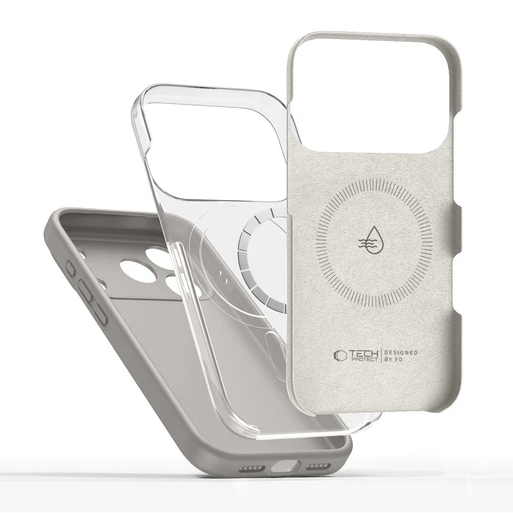 Apple iPhone 17 Pro case gray TECH-PROTECT SILICONE MAGSAFE