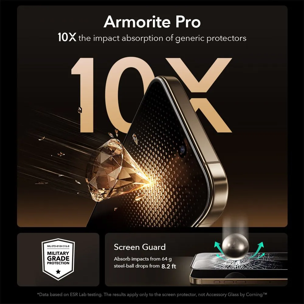 Apple iPhone 17 Pro Max kaitseklaas  ESR ULTRAFIT ARMORITE PRO TEMPERED GLASS