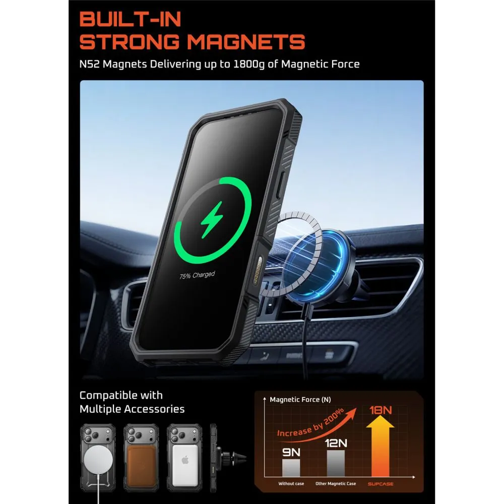 Apple iPhone 17 Pro Max чехол черный SUPCASE UB GRIP PRO MAG MAGSAFE