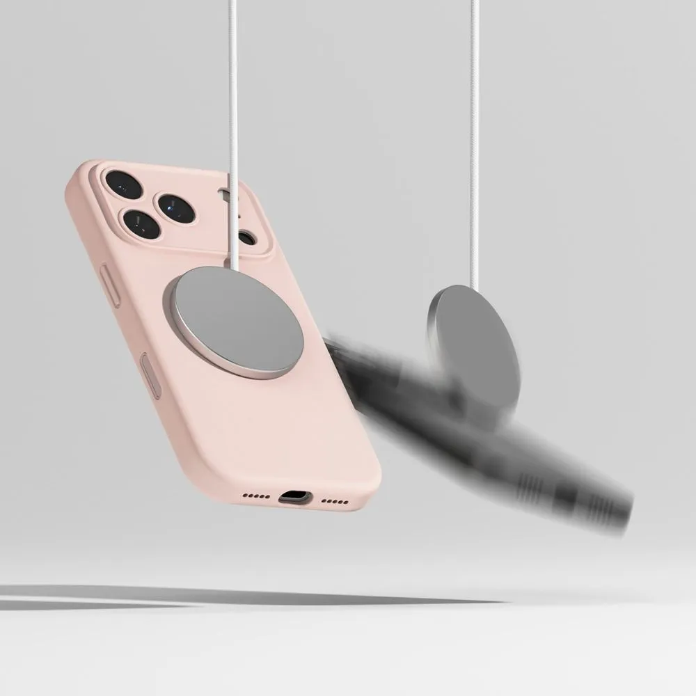 Apple iPhone 17 Pro Max dėklas rožinis RINGKE SILICONE MAGNETIC MAGSAFE