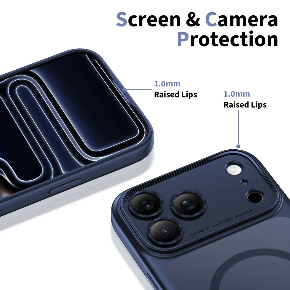 Apple iPhone 17 Pro Max skal blå TECH-PROTECT MAGPEAK MAGSAFE CC