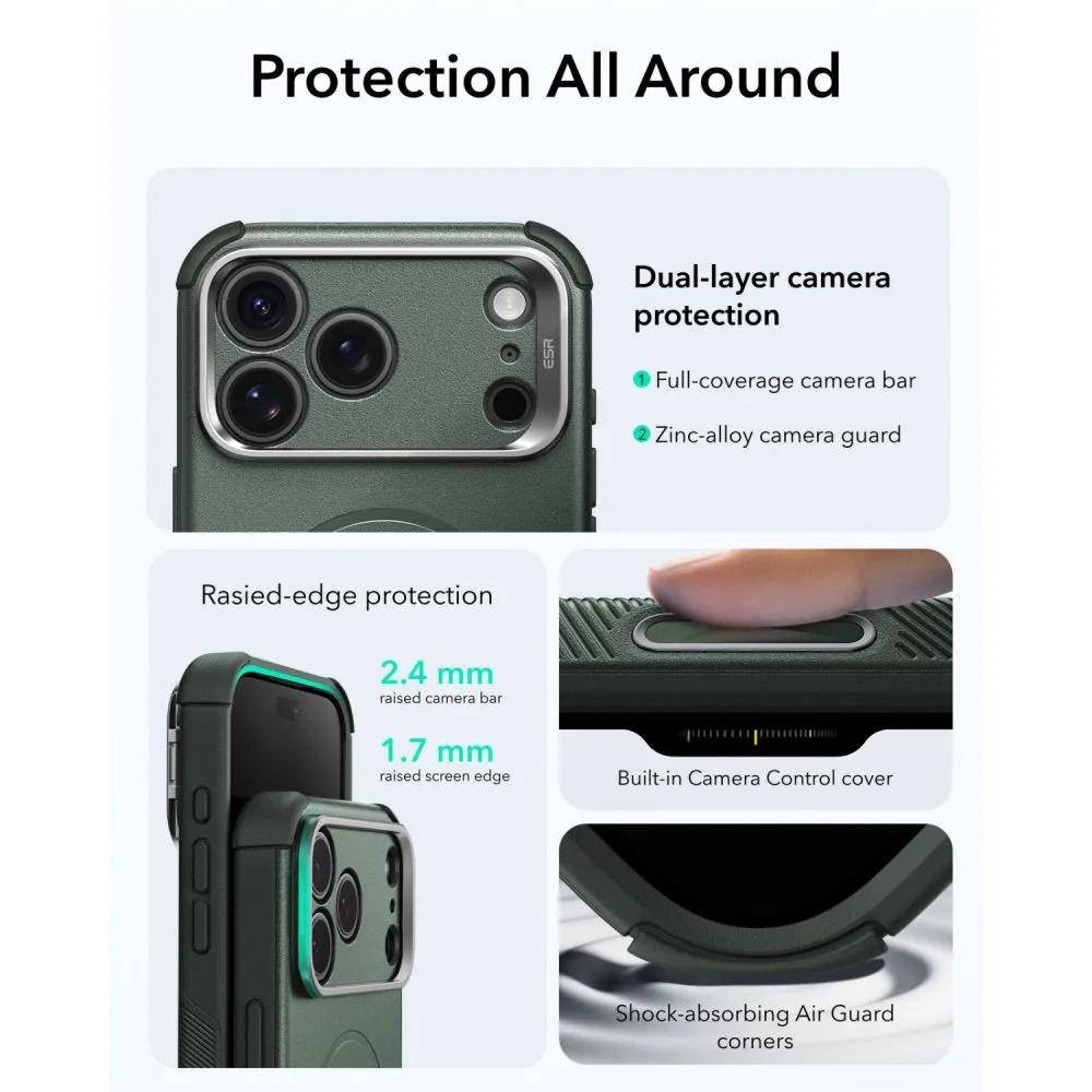 Apple iPhone 17 Pro Max Telefoni kaaned ESR CYBER TOUGH KICKSTAND MAGSAFE
