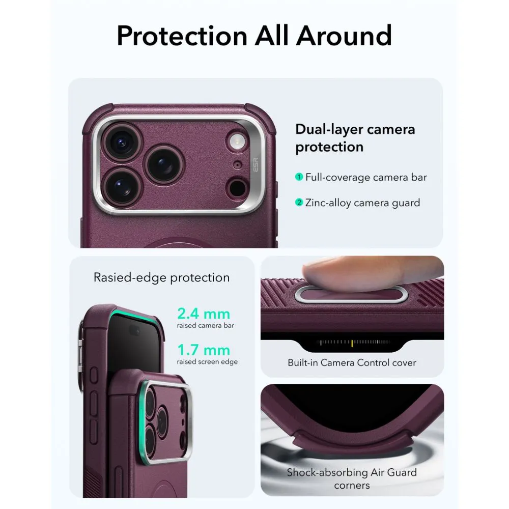 Apple iPhone 17 Pro Max suojakuori ESR CYBER TOUGH KICKSTAND MAGSAFE