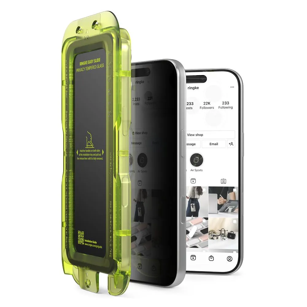 Apple iPhone 17 Pro Max kaitseklaas RINGKE EASY SLIDE PRIVACY 2-PACK