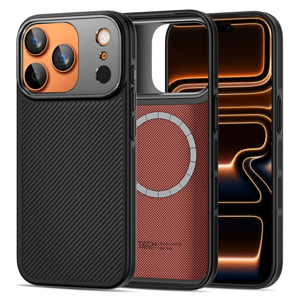 Apple iPhone 17 Pro Max чехол черный TECH-PROTECT KEVLAR ARAMID CC MAGSAFE