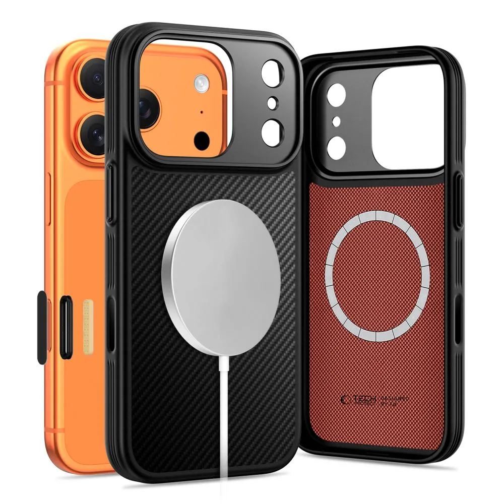 Apple iPhone 17 Pro Max чехол черный TECH-PROTECT KEVLAR ARAMID CC MAGSAFE