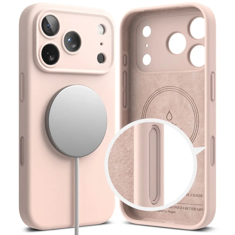 Apple iPhone 17 Pro Max ümbris roosa RINGKE SILICONE MAGNETIC MAGSAFE