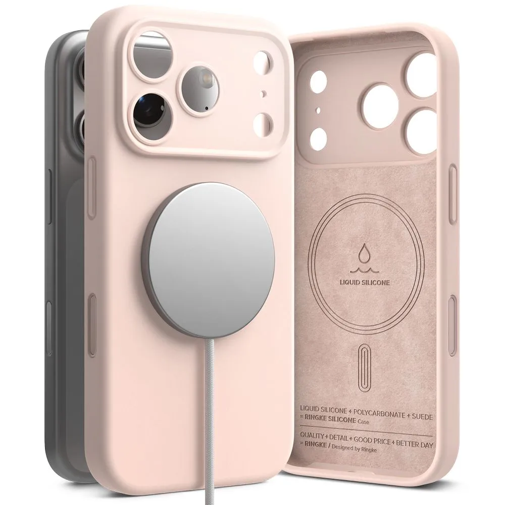 Apple iPhone 17 Pro Max ümbris roosa RINGKE SILICONE MAGNETIC MAGSAFE