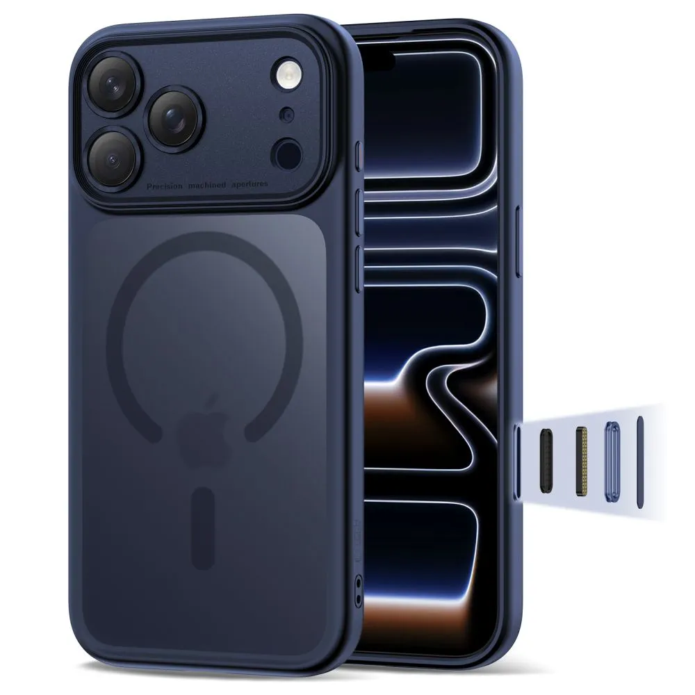 Apple iPhone 17 Pro Max vāciņš zils TECH-PROTECT MAGPEAK MAGSAFE CC