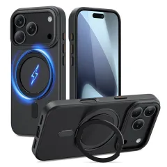 Apple iPhone 17 Pro Max vāciņš melns TECH-PROTECT MAGRING MAGSAFE