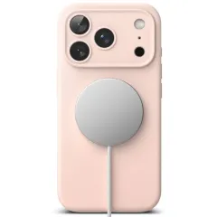 Apple iPhone 17 Pro Max dėklas rožinis RINGKE SILICONE MAGNETIC MAGSAFE