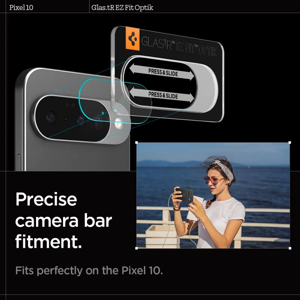 Google Pixel 10 skärmskydd  SPIGEN OPTIK GLAS.TR CAMERA PROTECTOR 2-PACK