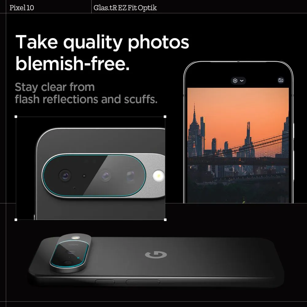 Google Pixel 10 skärmskydd  SPIGEN OPTIK GLAS.TR CAMERA PROTECTOR 2-PACK