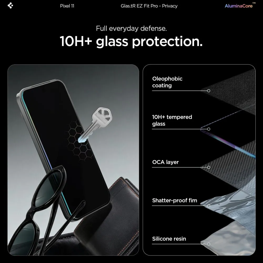 Google Pixel 10 Screen Protector  SPIGEN GLAS.TR EZ FIT PRO AC PRIVACY 2-PACK