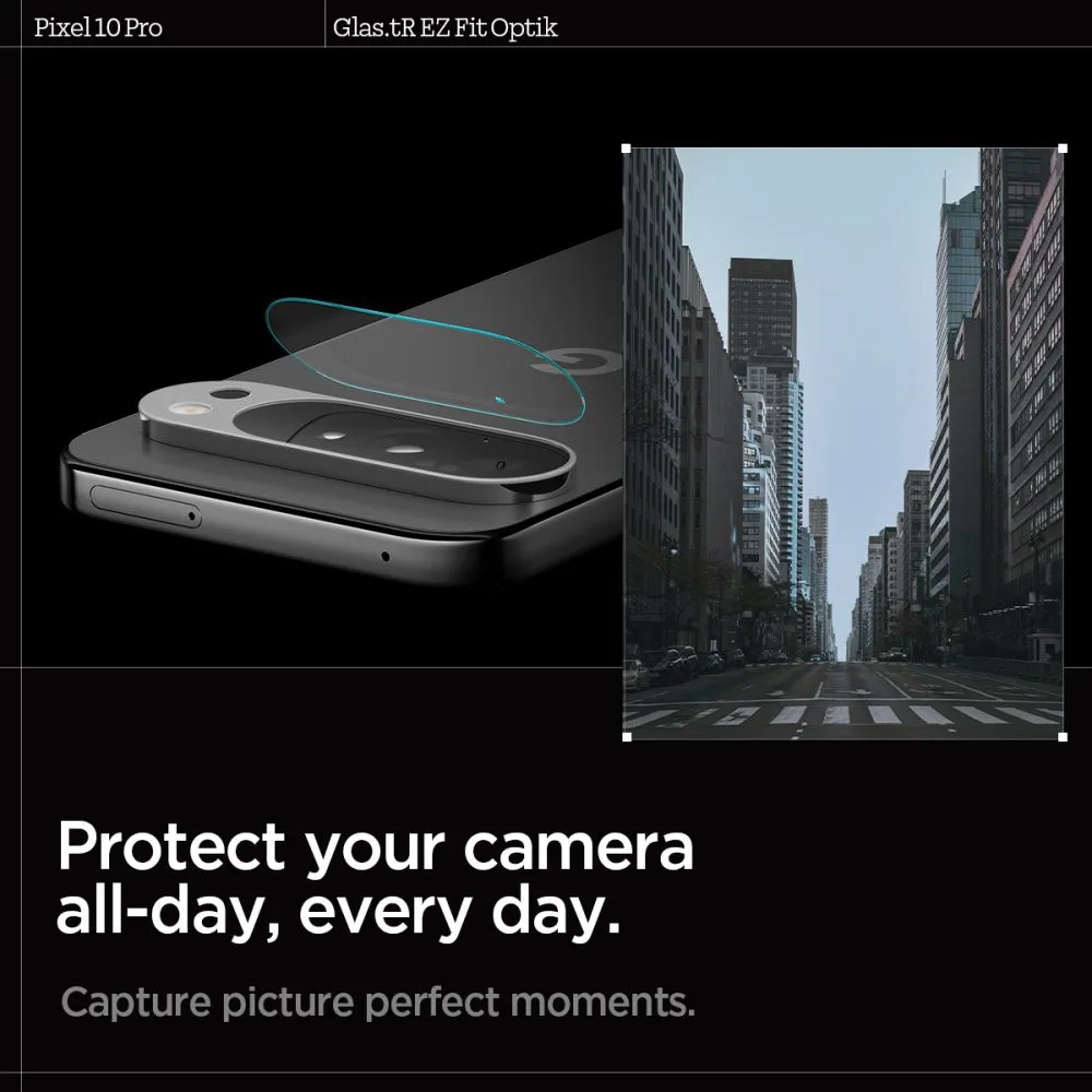 Google Pixel 10 Pro apsauginis stiklas  SPIGEN OPTIK GLAS.TR CAMERA PROTECTOR 2-PACK