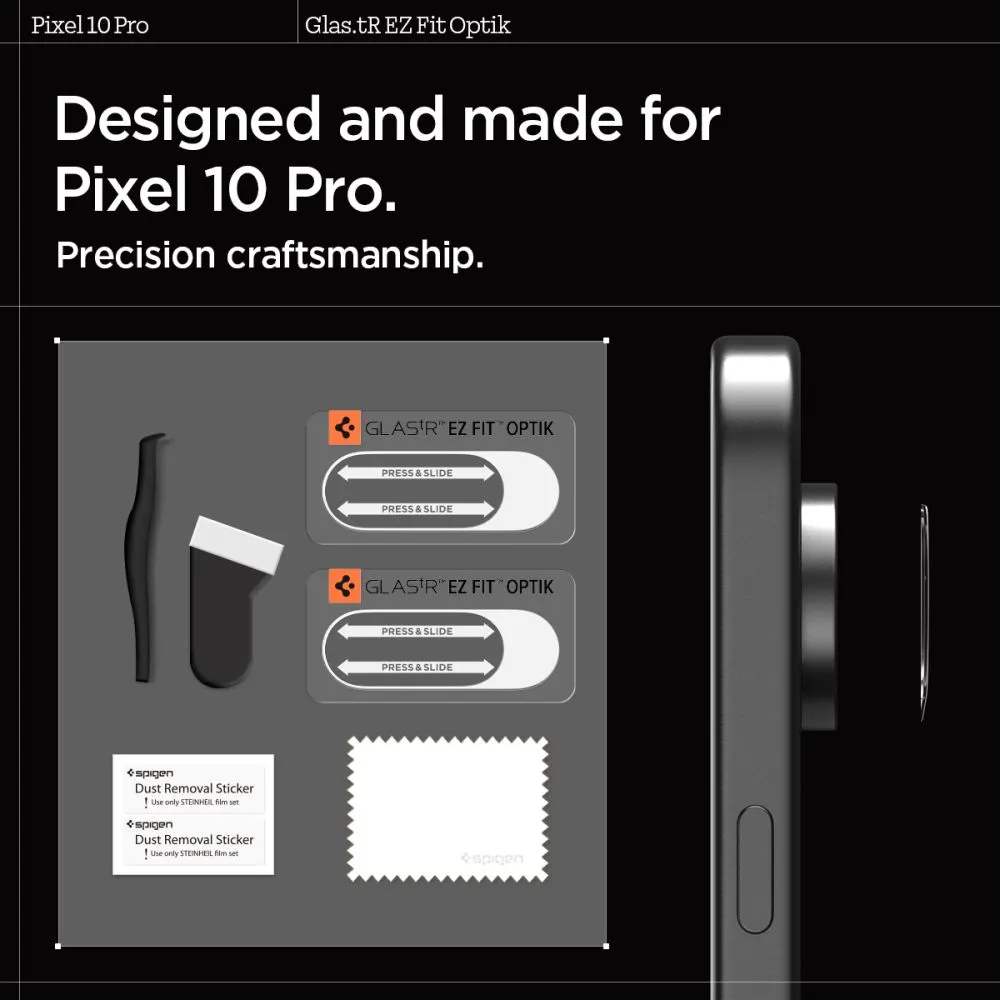 Google Pixel 10 Pro apsauginis stiklas  SPIGEN OPTIK GLAS.TR CAMERA PROTECTOR 2-PACK