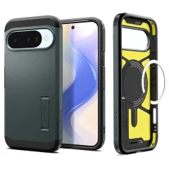 Google Pixel 10 Pro skal grön SPIGEN TOUGH ARMOR MAG MAGSAFE