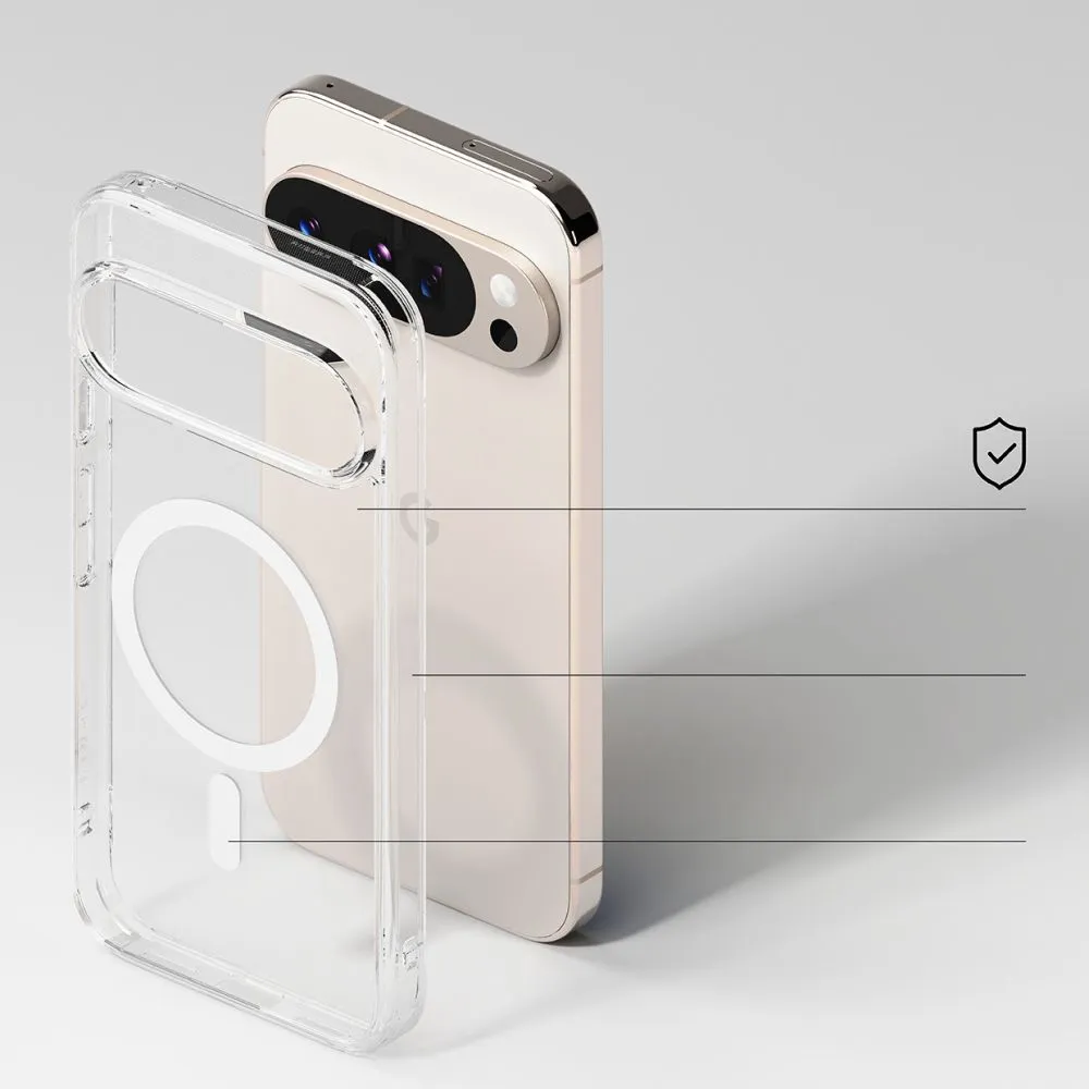 Google Pixel 10 Pro XL dėklas skaidrus RINGKE FUSION MAGNETIC MAGSAFE