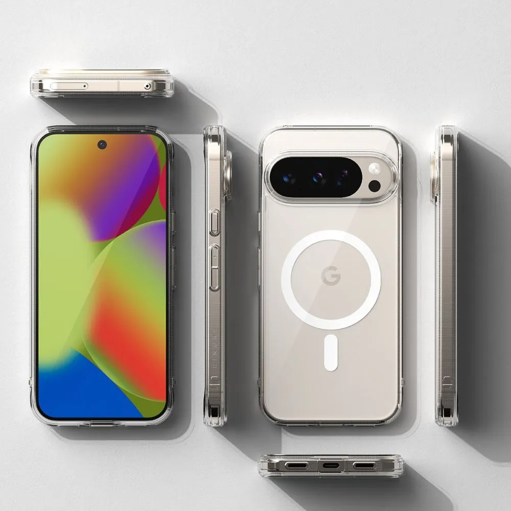 Google Pixel 10 Pro XL dėklas skaidrus RINGKE FUSION MAGNETIC MAGSAFE