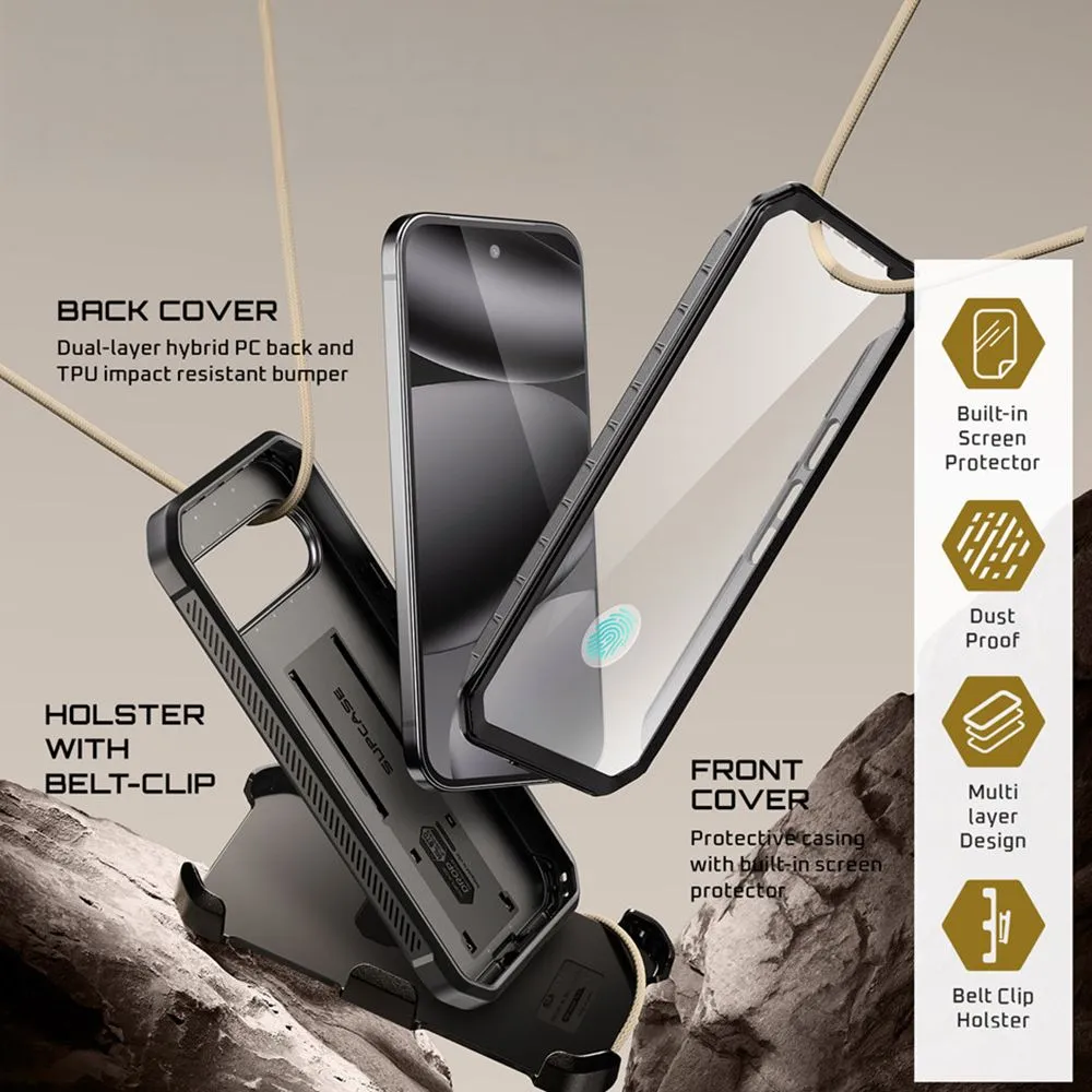 Google Pixel 10 Pro XL vāciņš melns SUPCASE UNICORN BEETLE PRO