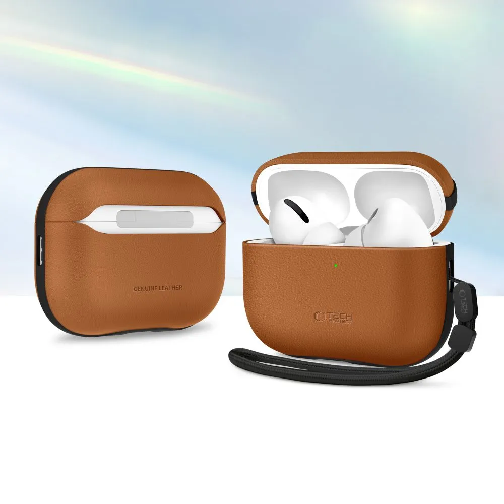 Apple AirPods Pro 3 maciņš brūns TECH-PROTECT NATURALFIT