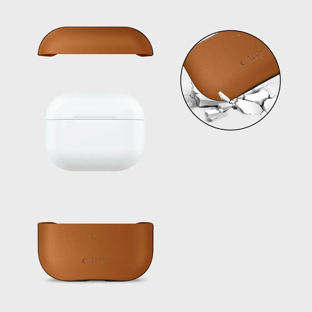 Apple AirPods Pro 3 maciņš brūns TECH-PROTECT NATURALFIT