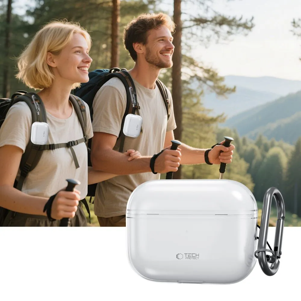 Apple AirPods Pro 3 ümbris läbipaistev TECH-PROTECT FLEXAIR
