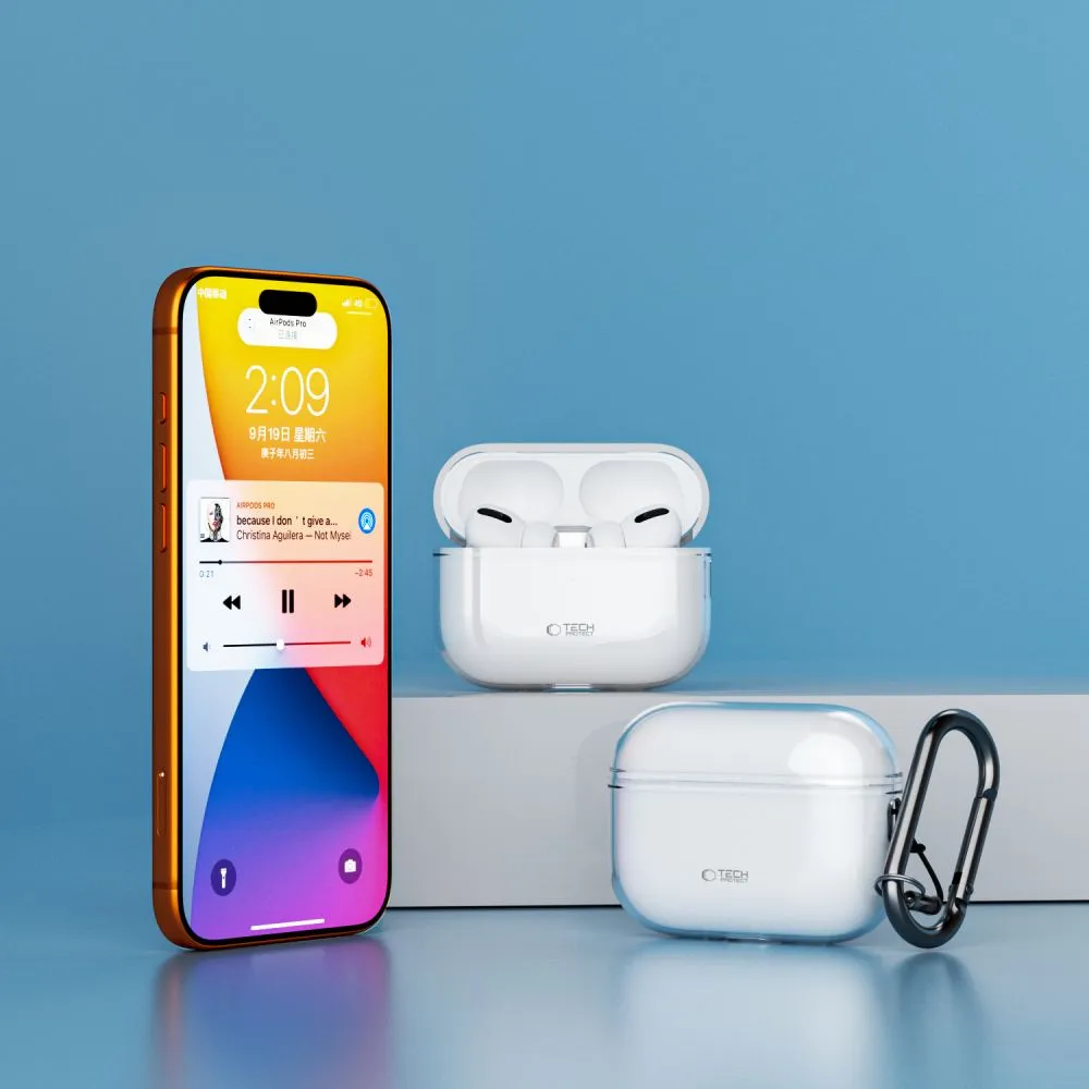 Apple AirPods Pro 3 ümbris läbipaistev TECH-PROTECT FLEXAIR