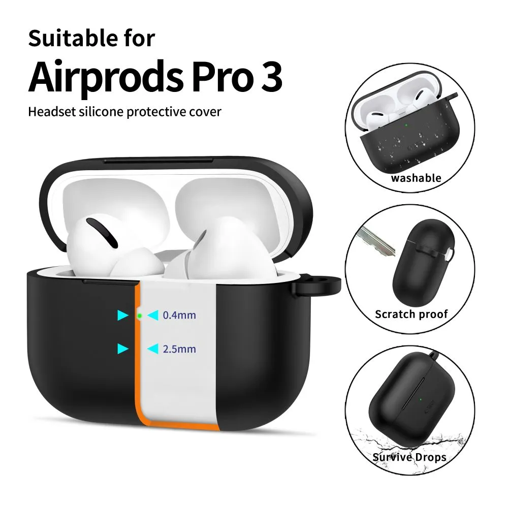 Apple AirPods Pro 3 ümbris must TECH-PROTECT SILICONE HOOK