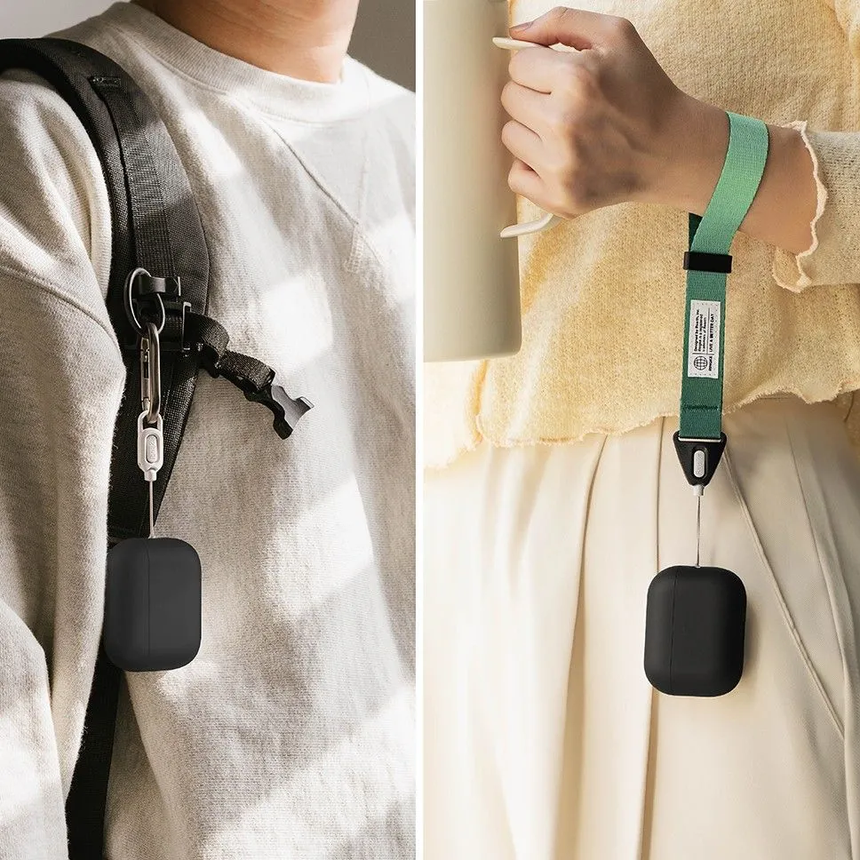 Apple AirPods Pro 3 suojakuori, suojakotelo musta RINGKE SILICONE