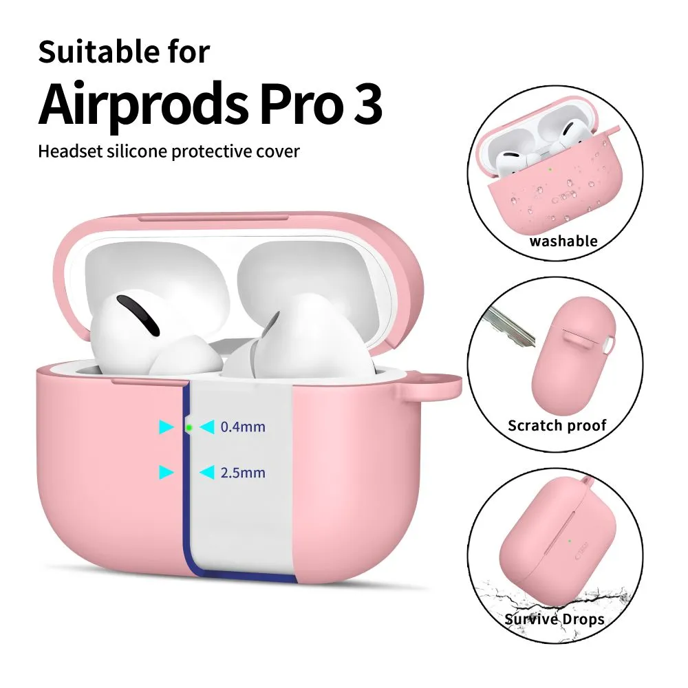 Apple AirPods Pro 3 ümbris roosa TECH-PROTECT SILICONE HOOK