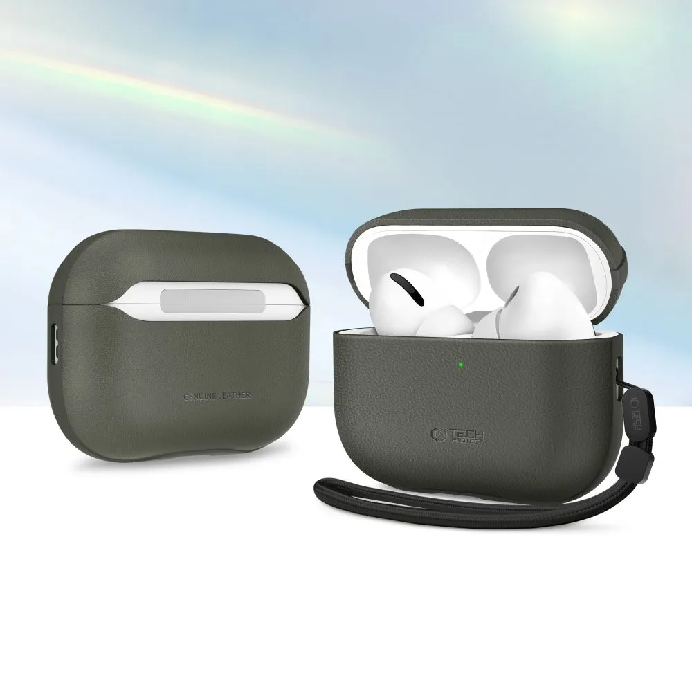 Apple AirPods Pro 3 maciņš zaļš TECH-PROTECT NATURALFIT