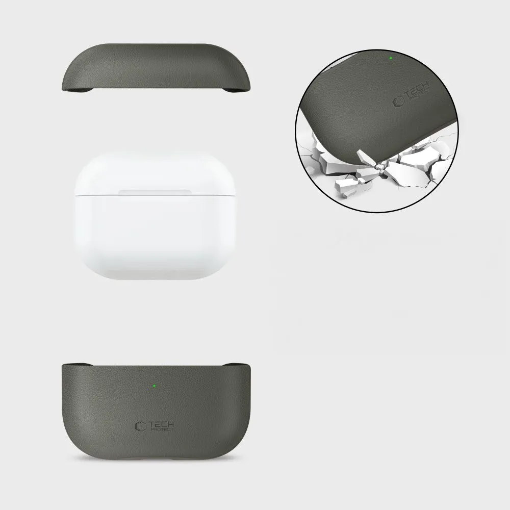Apple AirPods Pro 3 maciņš zaļš TECH-PROTECT NATURALFIT