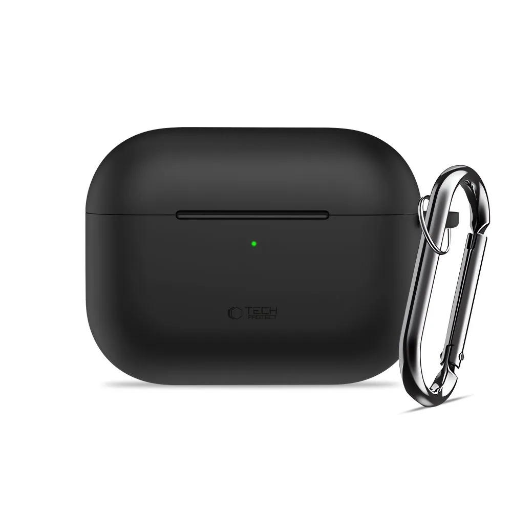 Apple AirPods Pro 3 maciņš melns TECH-PROTECT SILICONE HOOK
