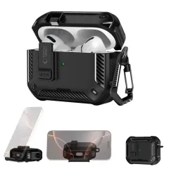 Apple AirPods Pro 3 phone case black TECH-PROTECT CARBONOX MAGSAFE