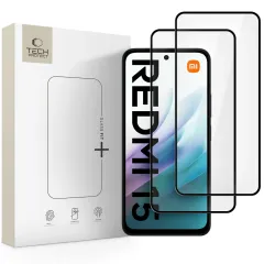 RedMi Redmi 15 4G / 5G aizsargstikls TECH-PROTECT GLASS FIT+ 2-PACK Xiaomi Redmi 15 4G / 5G