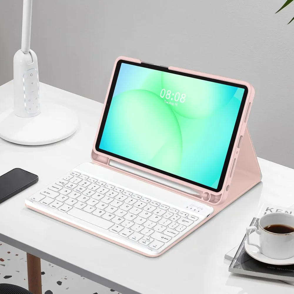 Samsung Galaxy Tab A11 Plus 11.0 tablet skal, fodral rosa TECH-PROTECT SC PEN + KEYBOARD