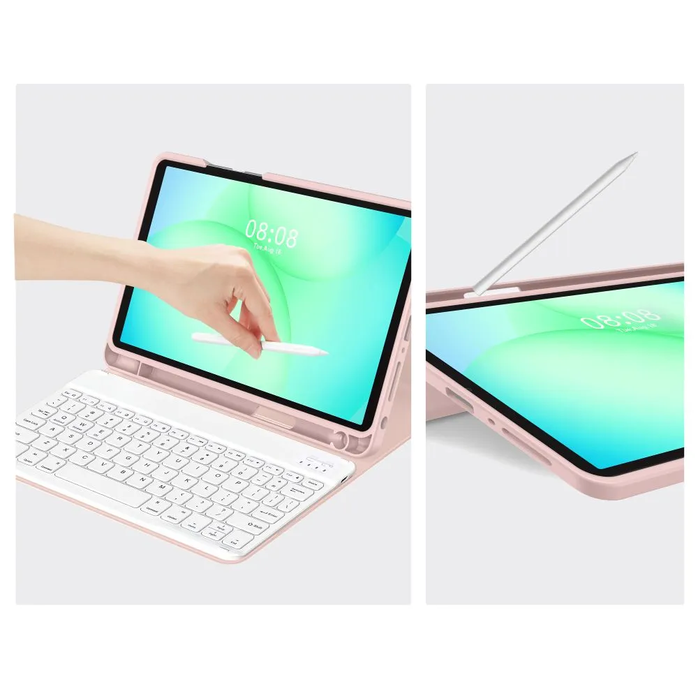 Samsung Galaxy Tab A11 Plus 11.0 tablet skal, fodral rosa TECH-PROTECT SC PEN + KEYBOARD