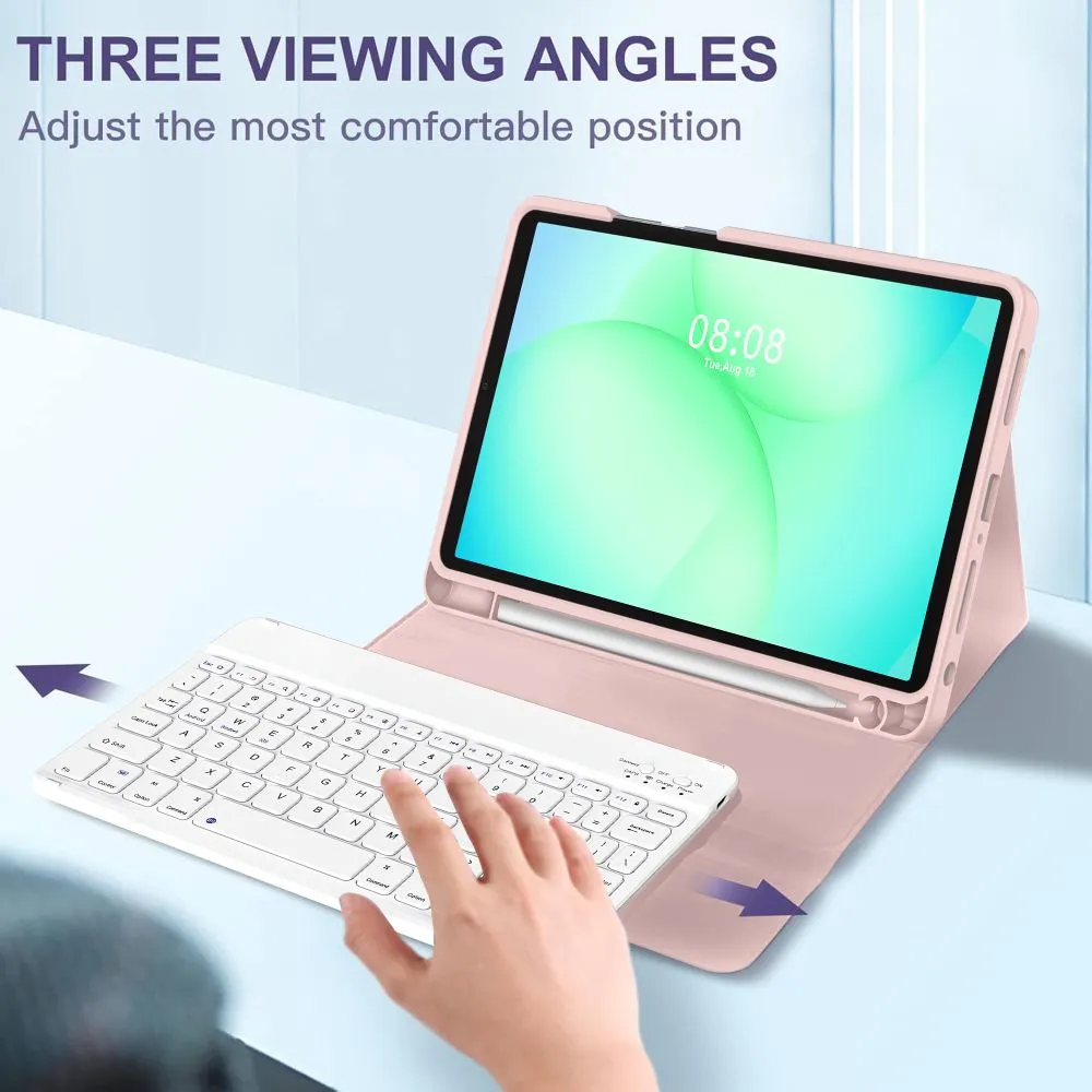 Samsung Galaxy Tab A11 Plus 11.0 tablet skal, fodral rosa TECH-PROTECT SC PEN + KEYBOARD
