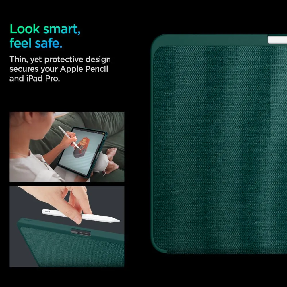 Apple iPad Pro 13 (2025) tablet case green SPIGEN URBAN FIT